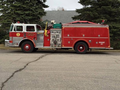 red fire truck on street 