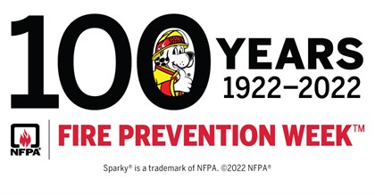 Fire Prevention logo with Dalmatian