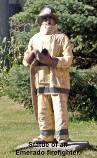 Statue of Emerado Firefighter