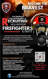 Volunteer fire department help wanted flyer